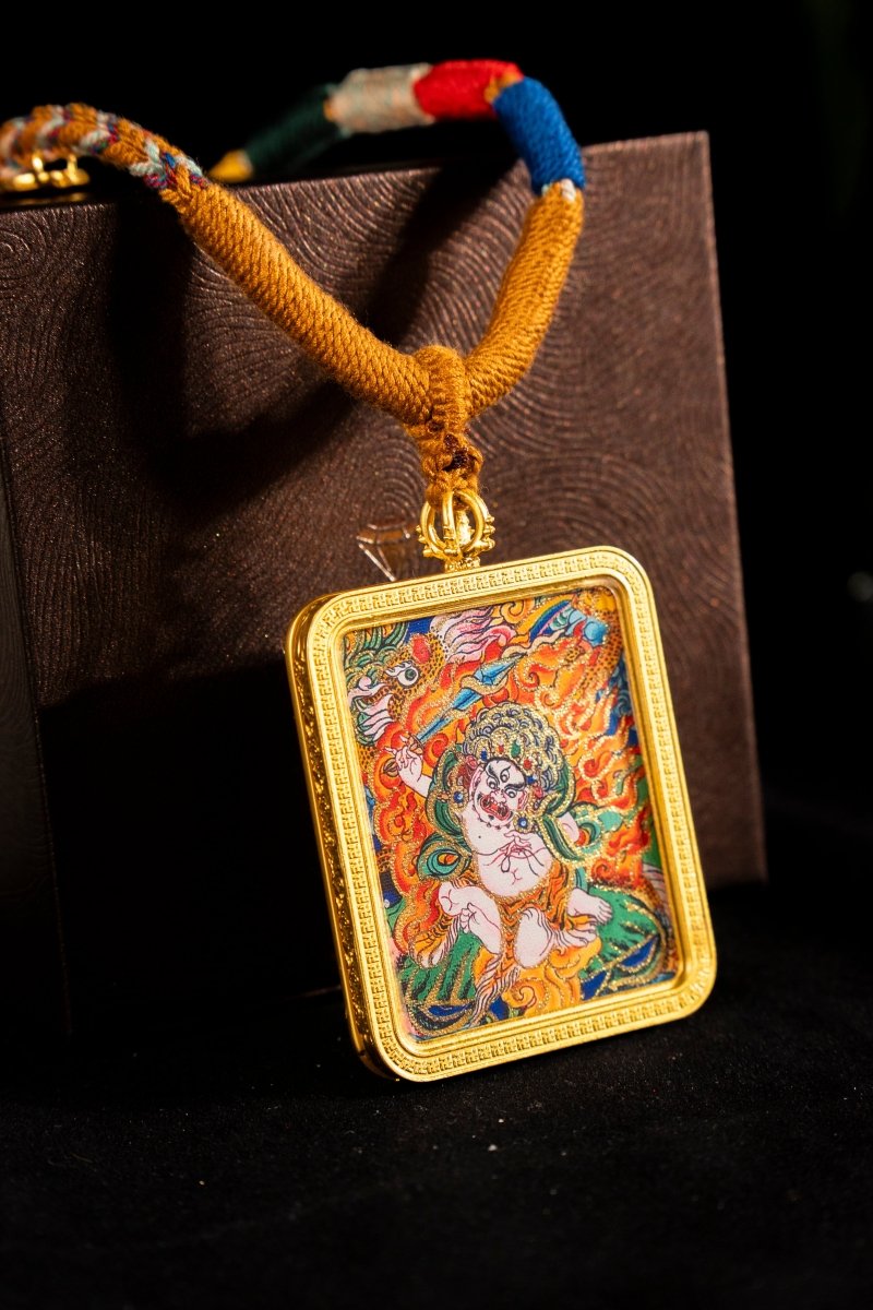 Acala Wisdom King Guardian of the Rooster Titanium Alloy Shell - Thangka Art Space