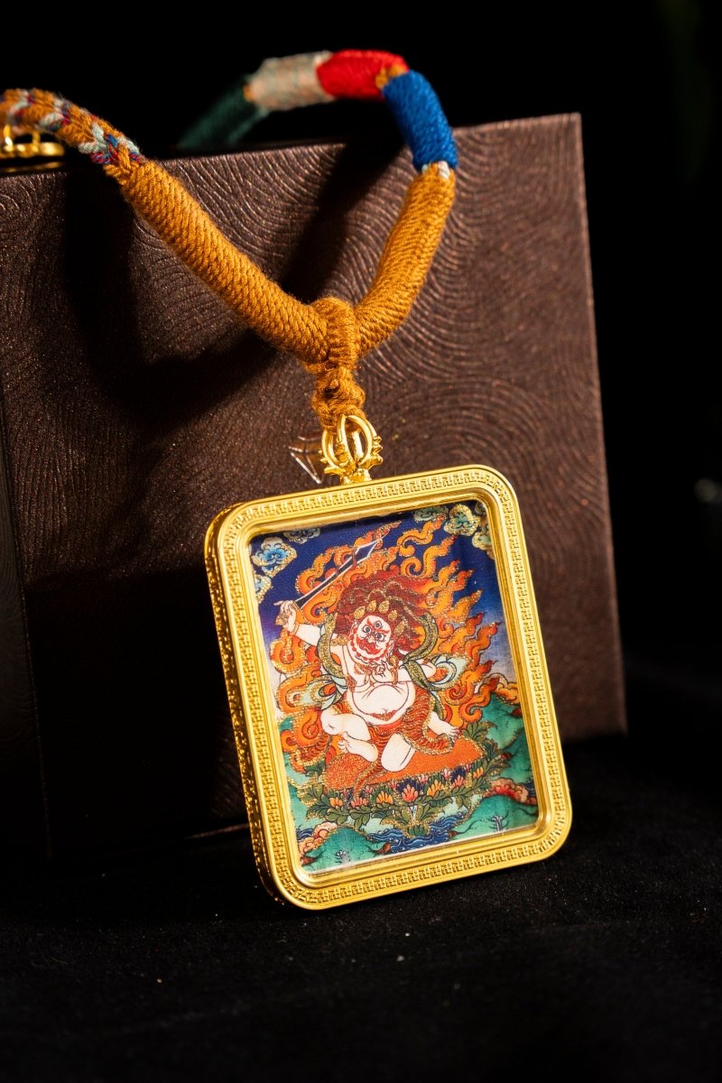 Acala Wisdom King Guardian of the Rooster Titanium Alloy Shell - Thangka Art Space