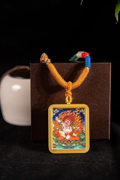 Acala Wisdom King Guardian of the Rooster Titanium Alloy Shell - Thangka Art Space
