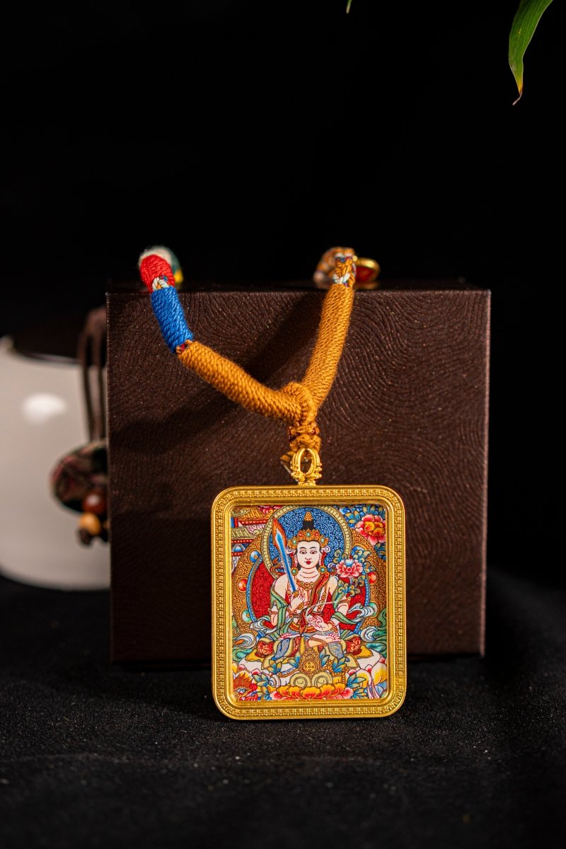 Akashagarbha Bodhisattva Guardian of the Ox & Tiger Titanium Alloy Shell - Thangka Art Space