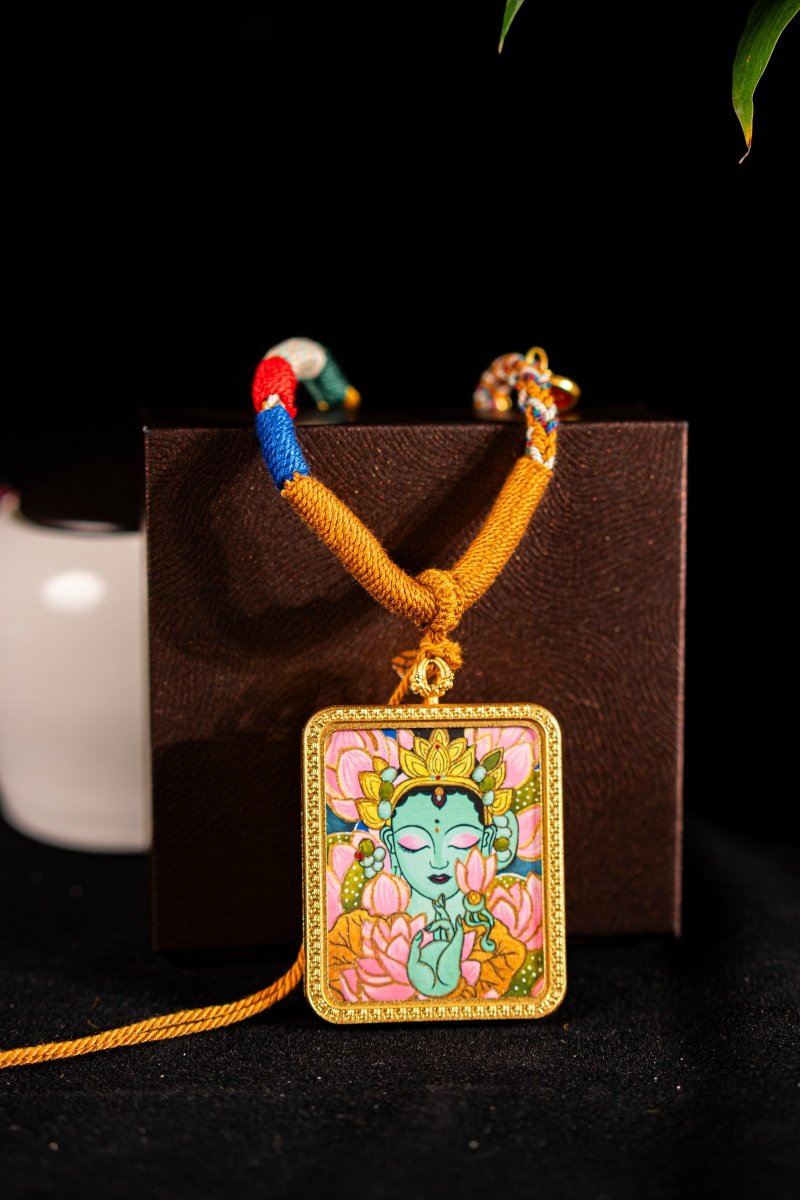 Green Tara - The Compassionate Mother of All Beings Titanium Alloy Shell - Thangka Art Space