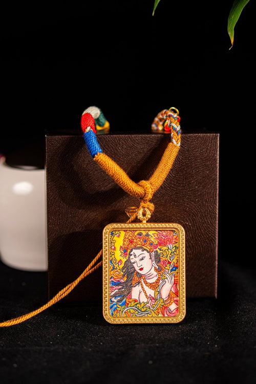 Green Tara - The Compassionate Mother of All Beings Titanium Alloy Shell - Thangka Art Space