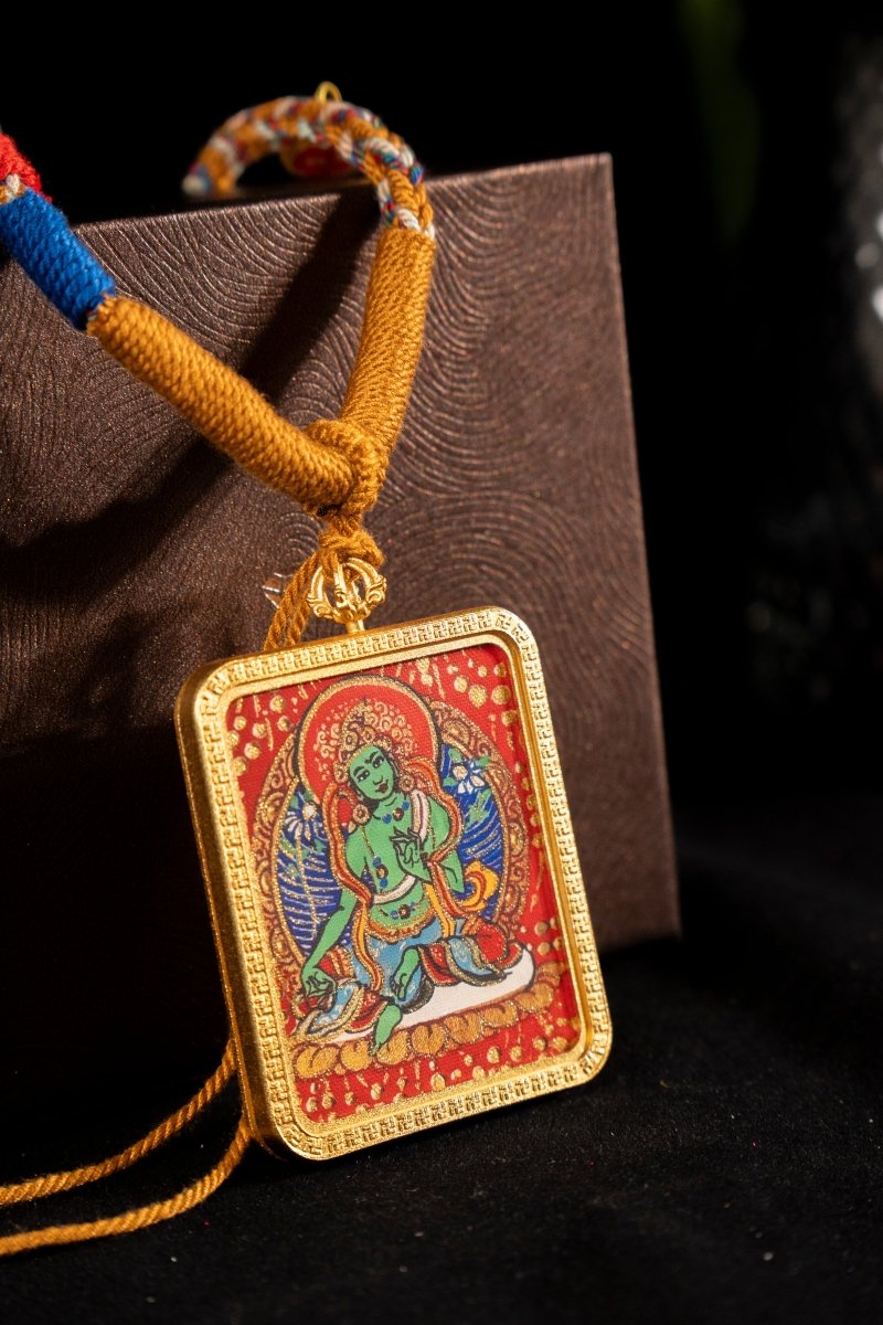 Green Tara - The Compassionate Mother of All Beings Titanium Alloy Shell - Thangka Art Space