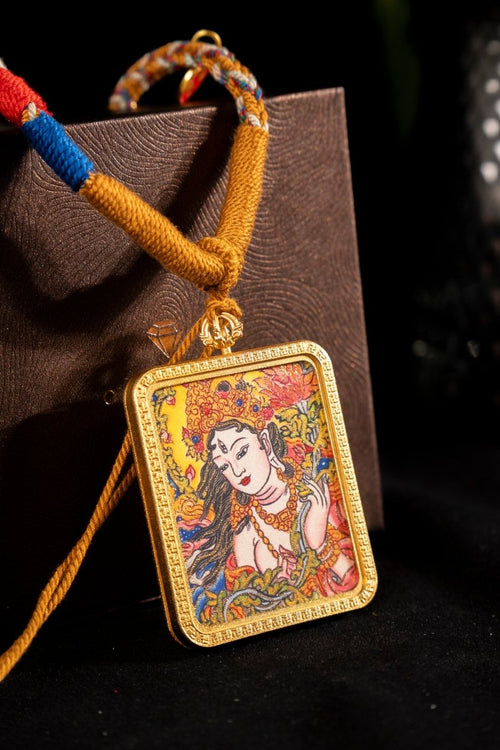 Green Tara - The Compassionate Mother of All Beings Titanium Alloy Shell - Thangka Art Space