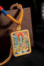 Green Tara - The Compassionate Mother of All Beings Titanium Alloy Shell - Thangka Art Space