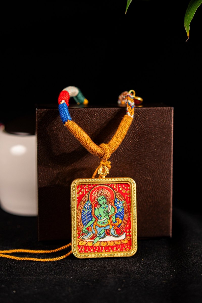Green Tara - The Compassionate Mother of All Beings Titanium Alloy Shell - Thangka Art Space