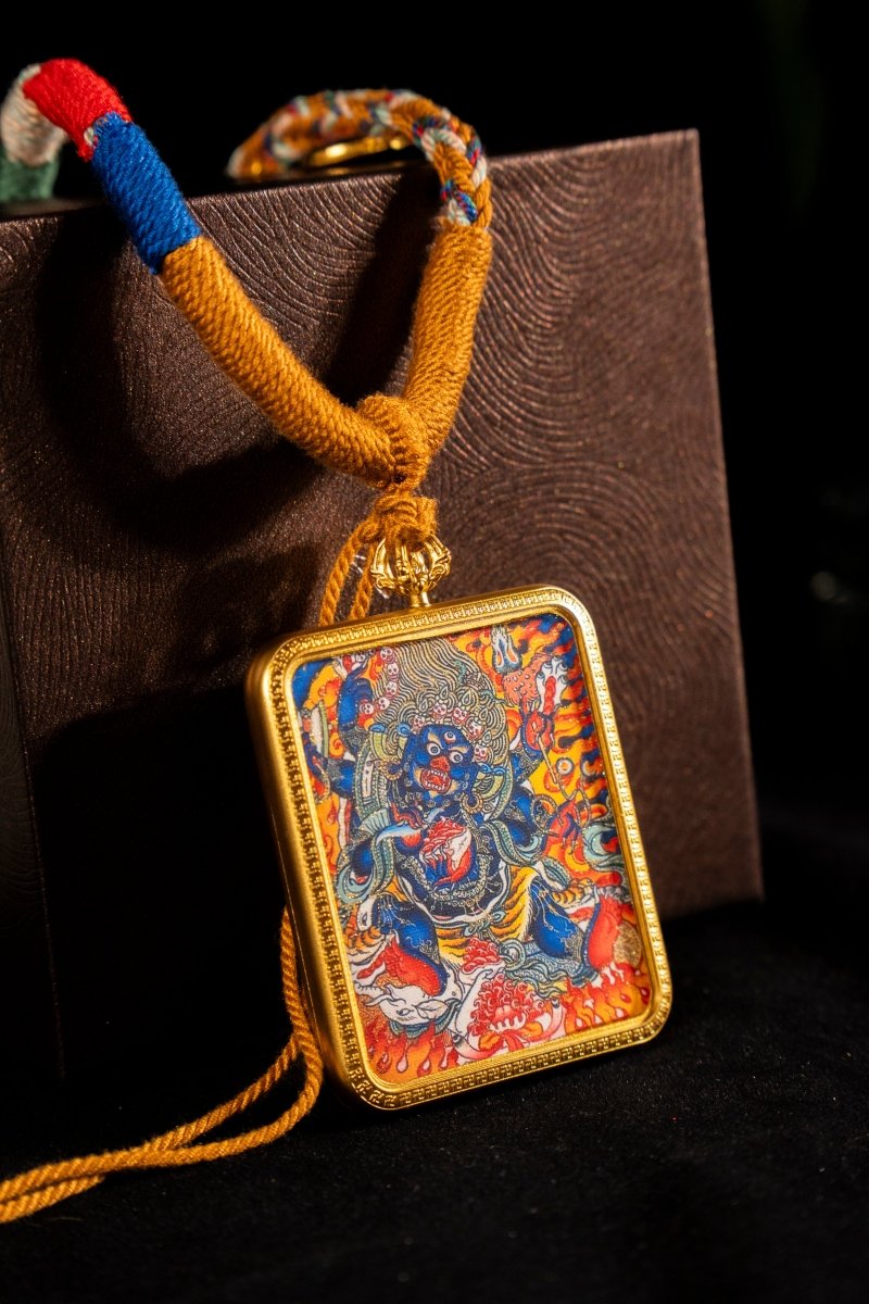 Mahakala - The Dual Manifestation of Protector and Wealth God Titanium Alloy Shell - Thangka Art Space