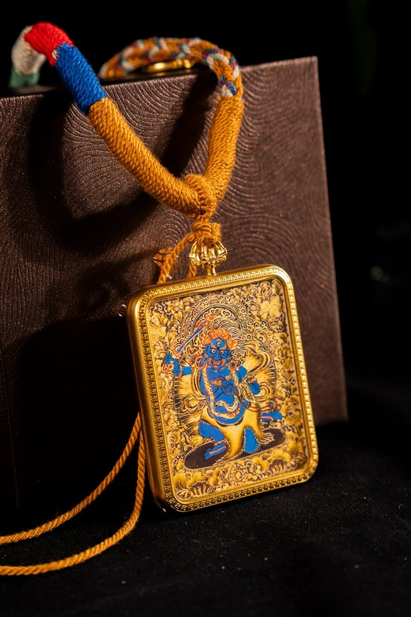 Mahakala - The Dual Manifestation of Protector and Wealth God Titanium Alloy Shell - Thangka Art Space