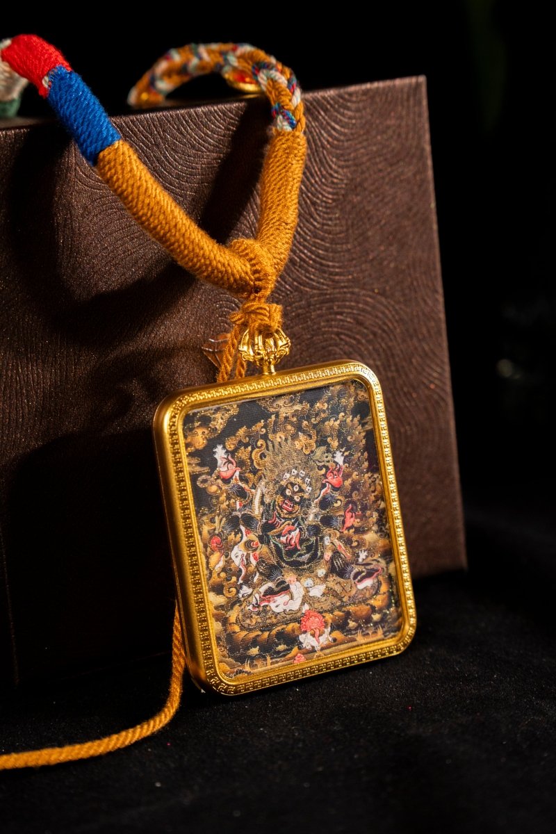 Mahakala - The Dual Manifestation of Protector and Wealth God Titanium Alloy Shell - Thangka Art Space