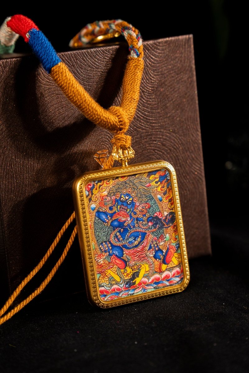 Mahakala - The Dual Manifestation of Protector and Wealth God Titanium Alloy Shell - Thangka Art Space