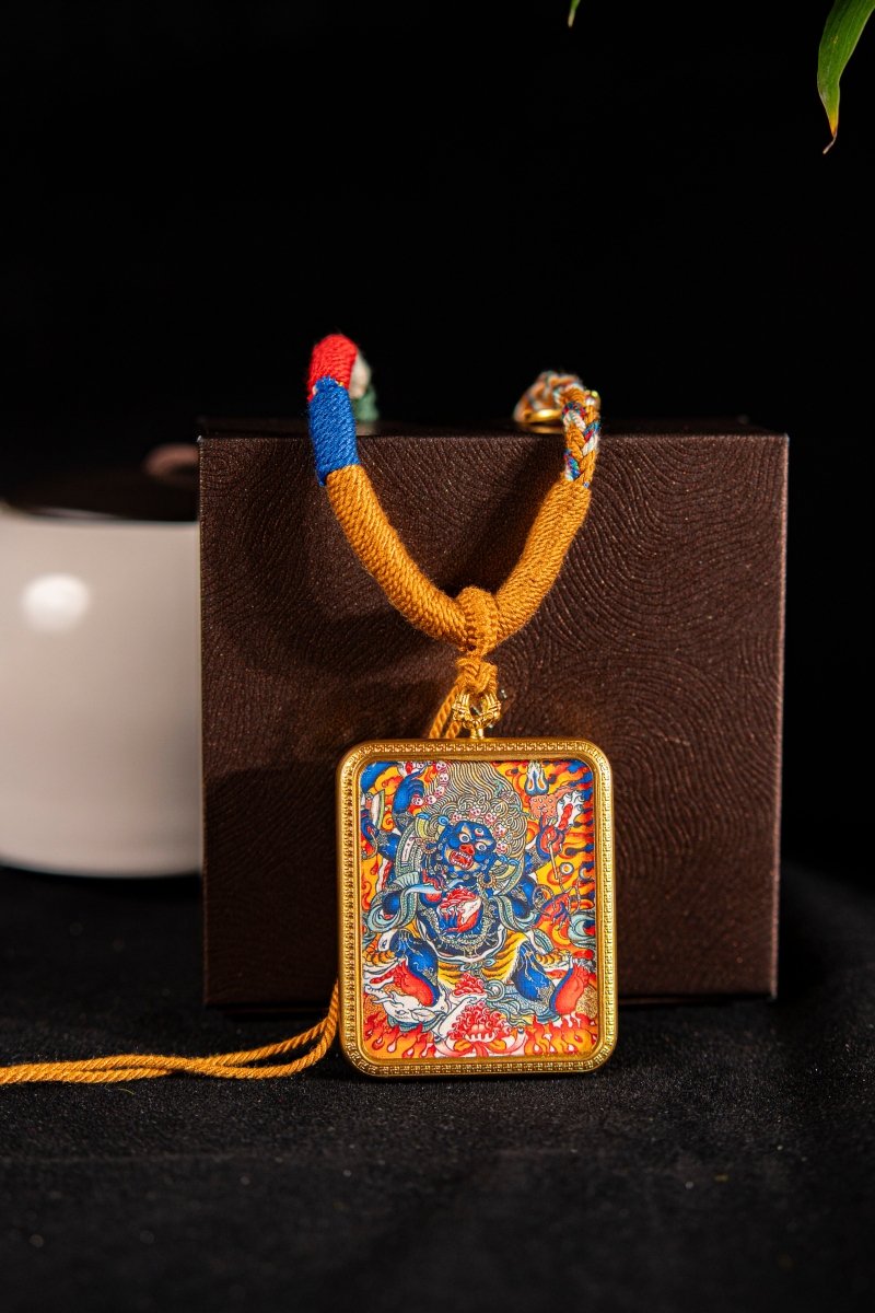 Mahakala - The Dual Manifestation of Protector and Wealth God Titanium Alloy Shell - Thangka Art Space
