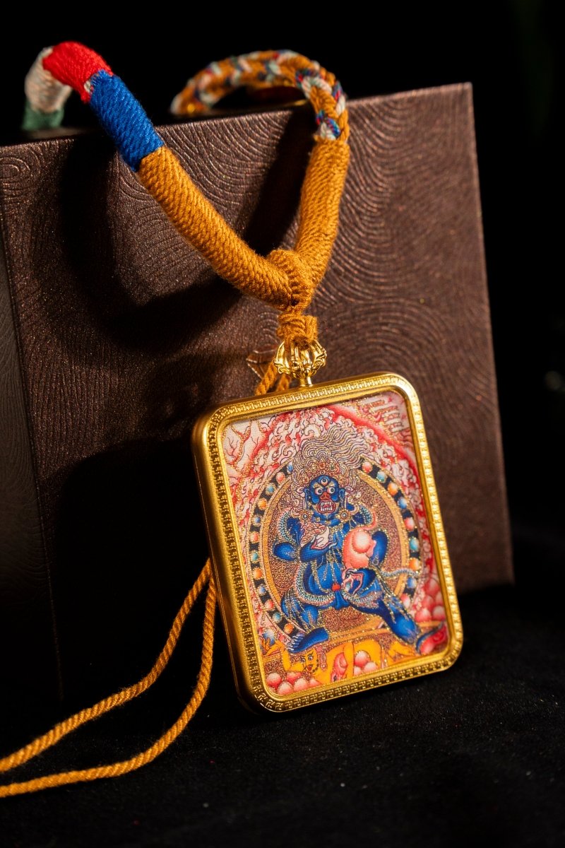 Mahakala - The Dual Manifestation of Protector and Wealth God Titanium Alloy Shell - Thangka Art Space