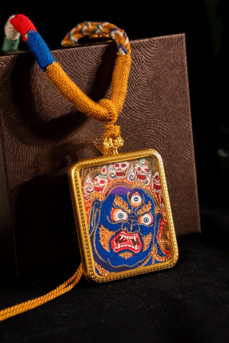 Mahakala - The Dual Manifestation of Protector and Wealth God Titanium Alloy Shell - Thangka Art Space