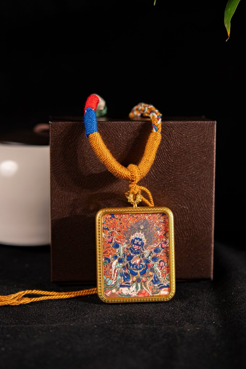 Mahakala - The Dual Manifestation of Protector and Wealth God Titanium Alloy Shell - Thangka Art Space