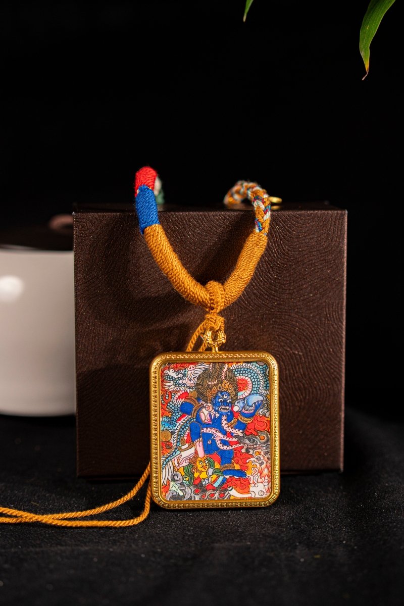Mahakala - The Dual Manifestation of Protector and Wealth God Titanium Alloy Shell - Thangka Art Space