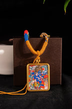 Mahakala - The Dual Manifestation of Protector and Wealth God Titanium Alloy Shell - Thangka Art Space