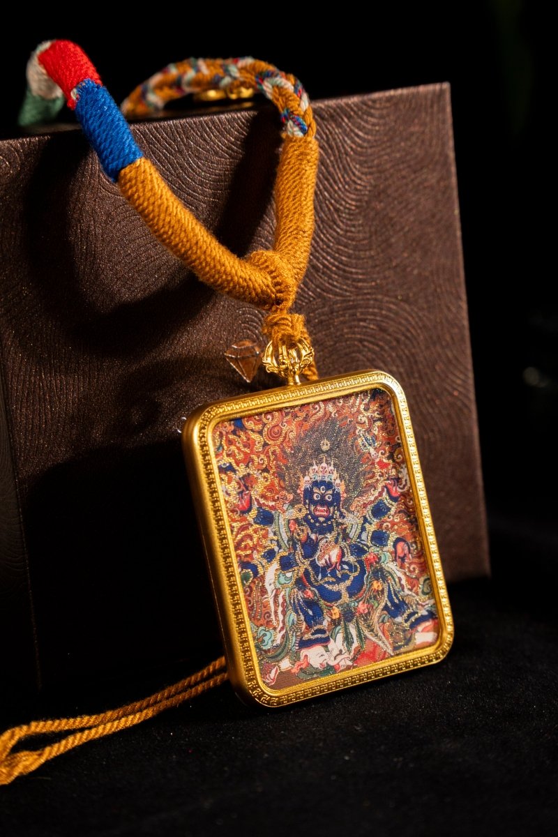 Mahakala - The Dual Manifestation of Protector and Wealth God Titanium Alloy Shell - Thangka Art Space