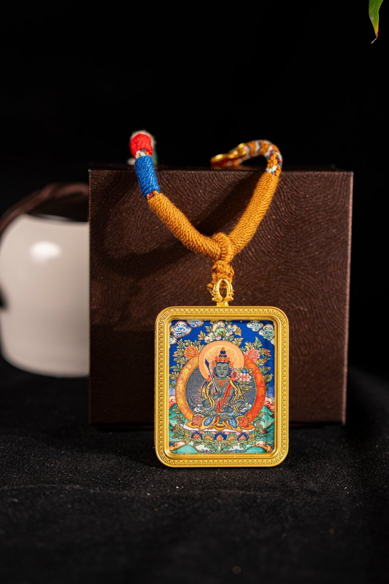 Mahasthamaprapta Bodhisattva Guardian of the Horse Titanium Alloy Shell - Thangka Art Space