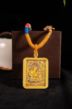 Manjushri Bodhisattva Guardian of the Rabbit Titanium Alloy Shell - Thangka Art Space