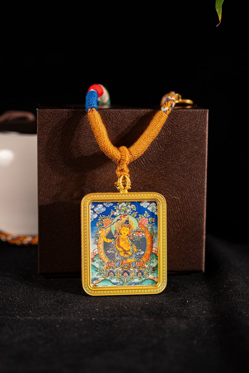 Manjushri Bodhisattva Guardian of the Rabbit Titanium Alloy Shell - Thangka Art Space