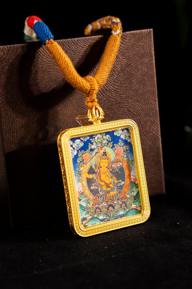 Manjushri Bodhisattva Guardian of the Rabbit Titanium Alloy Shell - Thangka Art Space