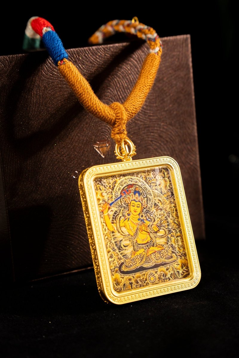 Manjushri Bodhisattva Guardian of the Rabbit Titanium Alloy Shell - Thangka Art Space