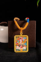 Samantabhadra Bodhisattva Guardian of the Dragon & Snake Titanium Alloy Shell - Thangka Art Space