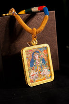 Samantabhadra Bodhisattva Guardian of the Dragon & Snake Titanium Alloy Shell - Thangka Art Space