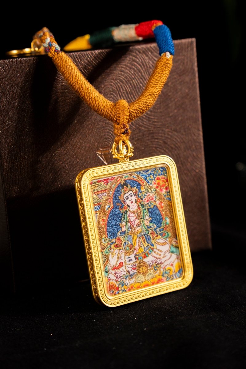 Samantabhadra Bodhisattva Guardian of the Dragon & Snake Titanium Alloy Shell - Thangka Art Space