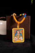 Samantabhadra Bodhisattva Guardian of the Dragon & Snake Titanium Alloy Shell - Thangka Art Space