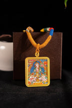 Samantabhadra Bodhisattva Guardian of the Dragon & Snake Titanium Alloy Shell - Thangka Art Space