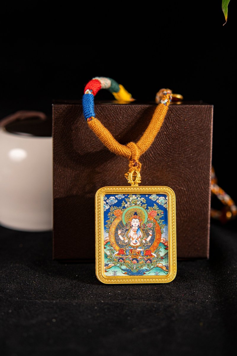 Thousand-Armed Avalokiteshvara Rat Guardian Titanium Shell - Thangka Art SpaceThousand-Armed Avalokiteshvara Rat Guardian Titanium ShellThousand-Armed Avalokiteshvara Rat Guardian Titanium Shell