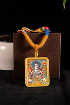 Thousand-Armed Avalokiteshvara Rat Guardian Titanium Shell - Thangka Art SpaceThousand-Armed Avalokiteshvara Rat Guardian Titanium ShellThousand-Armed Avalokiteshvara Rat Guardian Titanium Shell