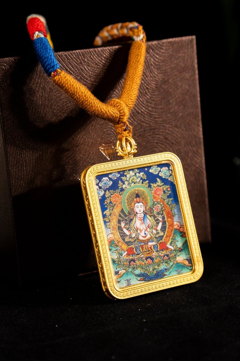 Thousand-Armed Avalokiteshvara Rat Guardian Titanium Shell - Thangka Art SpaceThousand-Armed Avalokiteshvara Rat Guardian Titanium ShellThousand-Armed Avalokiteshvara Rat Guardian Titanium Shell