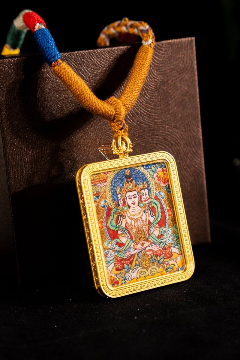 Vairocana Buddha Supreme Primordial Buddha Titanium Alloy Shell - Thangka Art Space