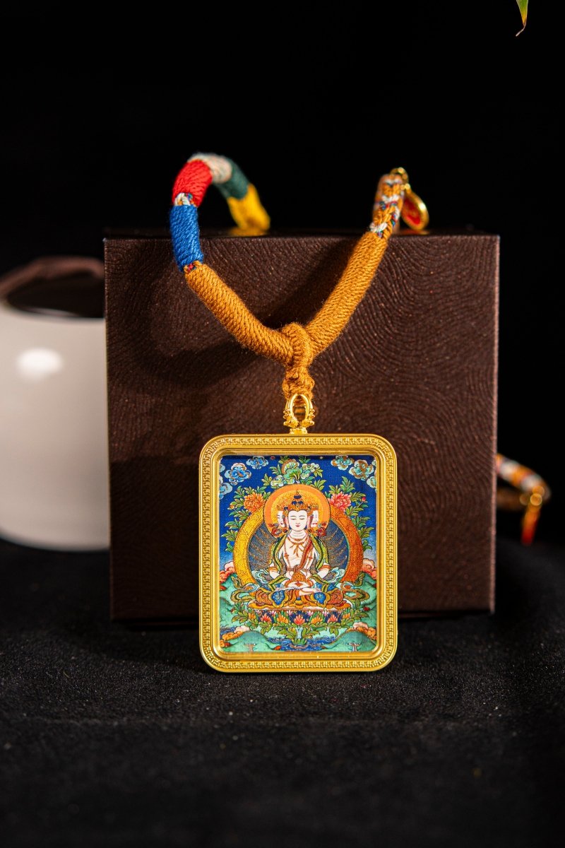 Vairocana Buddha Supreme Primordial Buddha Titanium Alloy Shell - Thangka Art Space