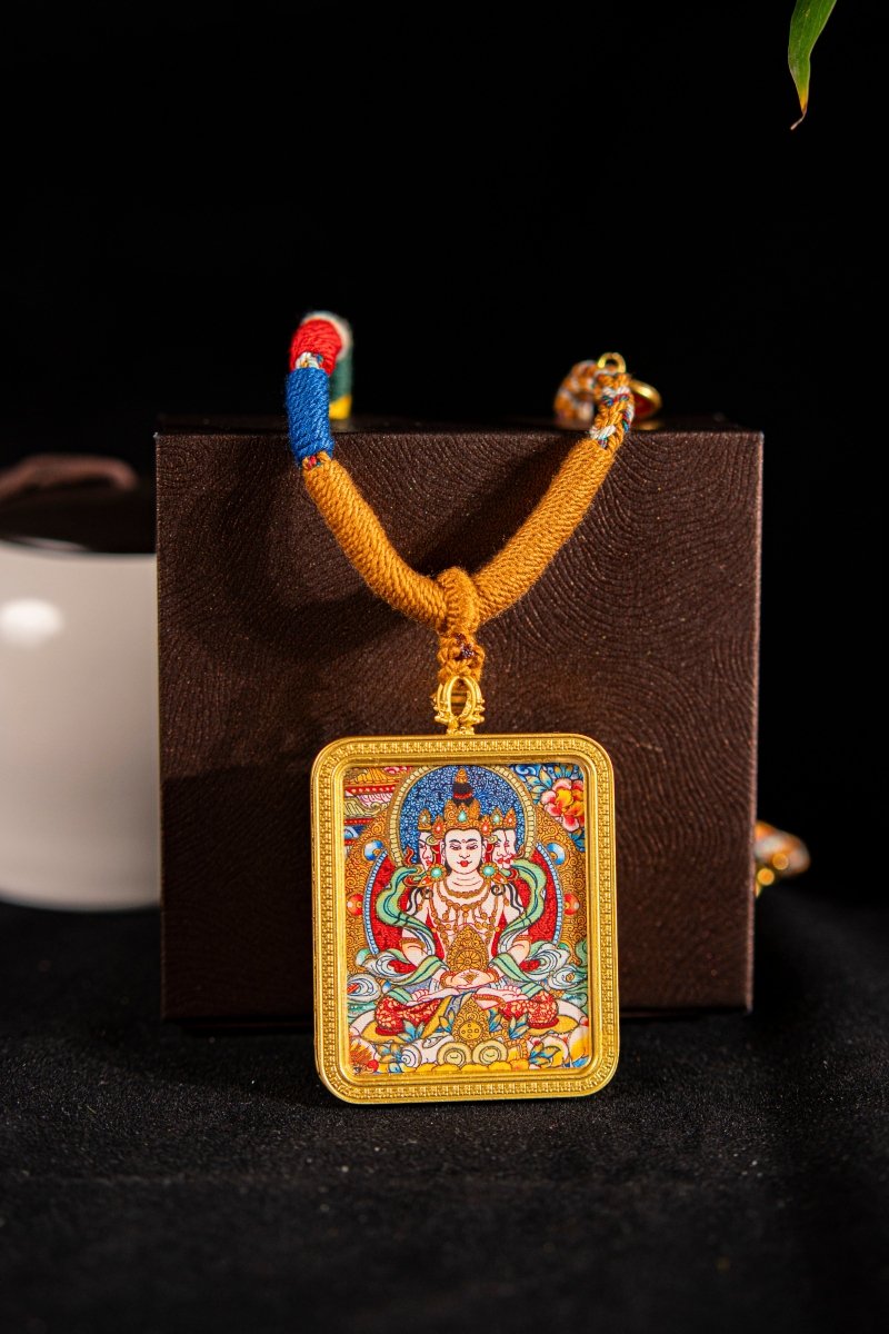 Vairocana Buddha Supreme Primordial Buddha Titanium Alloy Shell - Thangka Art Space