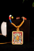 Yellow Jambhala - The Chief of the Five Wealth Gods Titanium Alloy Shell - Thangka Art Space