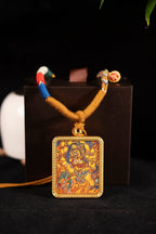 Yellow Jambhala - The Chief of the Five Wealth Gods Titanium Alloy Shell - Thangka Art Space