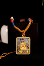Yellow Jambhala - The Chief of the Five Wealth Gods Titanium Alloy Shell - Thangka Art Space