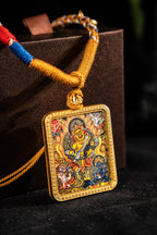 Yellow Jambhala - The Chief of the Five Wealth Gods Titanium Alloy Shell - Thangka Art Space