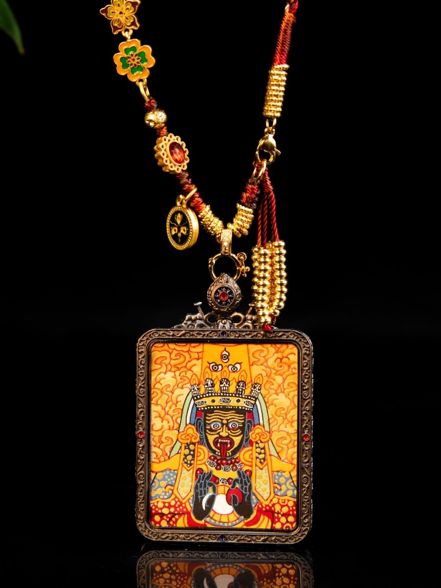 Zaki Lhamo, the Tibetan Female Wealth Goddess（Special Edition） - Thangka Art Space